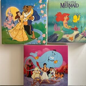 Disney Collector Plates Set of 3 Aladdin, Little Mermaid and Beauty & the Beast